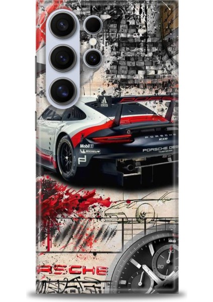 Samsung Galaxy S24 Ultra Hd Baskılı Kılıf + Seramik Tam Kaplayan Ekran Koruyucu 484