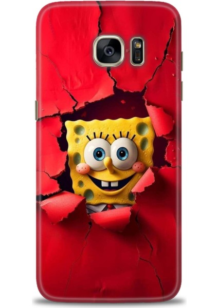 Samsung Galaxy S7 Edge Hd Baskılı Kılıf + Seramik Tam Kaplayan Ekran Koruyucu 458