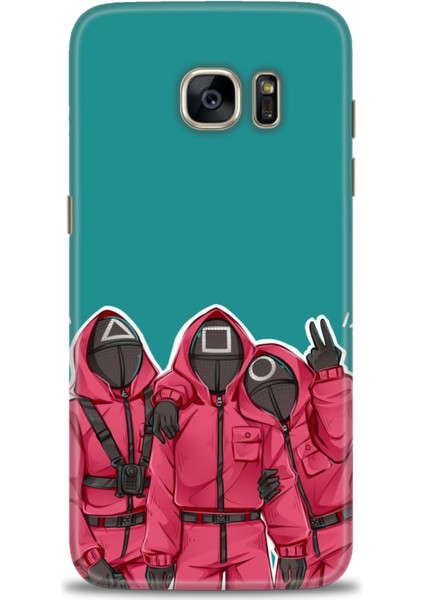 Samsung Galaxy S7 Edge Hd Baskılı Kılıf + Seramik Tam Kaplayan Ekran Koruyucu 290