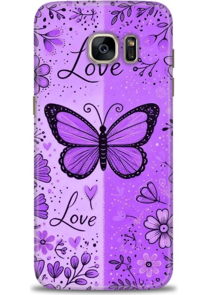 Samsung Galaxy S7 Edge Hd Baskılı Kılıf + Seramik Tam Kaplayan Ekran Koruyucu 298