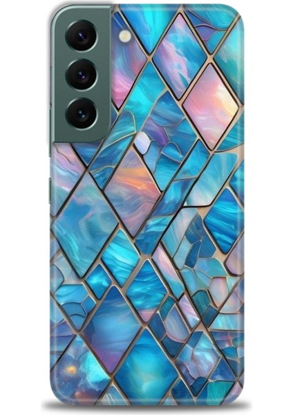 Samsung Galaxy S22 Hd Baskılı Kılıf + Seramik Tam Kaplayan Ekran Koruyucu 338