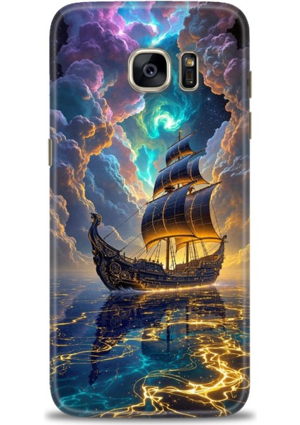 Samsung Galaxy S7 Edge Hd Baskılı Kılıf + Seramik Tam Kaplayan Ekran Koruyucu 233