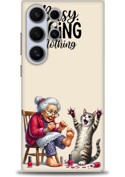 Samsung Galaxy S24 Ultra Hd Baskılı Kılıf + Seramik Tam Kaplayan Ekran Koruyucu 44