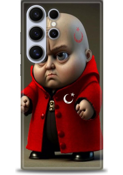 Samsung Galaxy S24 Ultra Hd Baskılı Kılıf + Seramik Tam Kaplayan Ekran Koruyucu 245