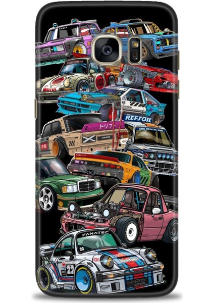 Samsung Galaxy S7 Edge Hd Baskılı Kılıf + Seramik Tam Kaplayan Ekran Koruyucu 481