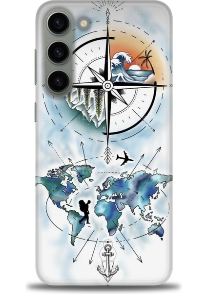 Samsung Galaxy S23 Plus Hd Baskılı Kılıf + Seramik Tam Kaplayan Ekran Koruyucu 82
