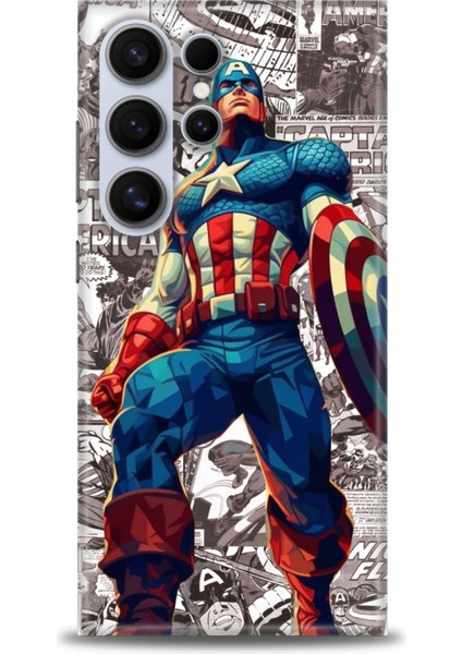 Samsung Galaxy S24 Ultra Hd Baskılı Kılıf + Seramik Tam Kaplayan Ekran Koruyucu 91