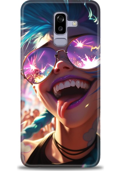 Samsung Galaxy J8 Hd Baskılı Kılıf + Seramik Tam Kaplayan Ekran Koruyucu 273
