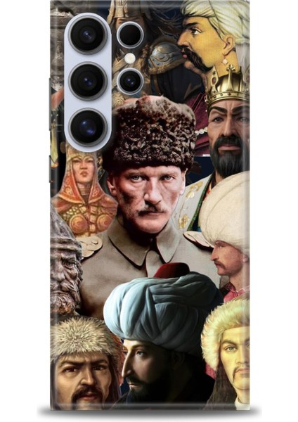 Samsung Galaxy S24 Ultra Hd Baskılı Kılıf + Seramik Tam Kaplayan Ekran Koruyucu 466