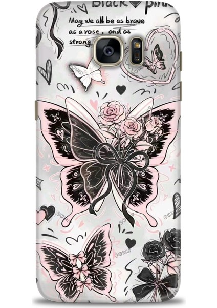 Samsung Galaxy S7 Edge Hd Baskılı Kılıf + Seramik Tam Kaplayan Ekran Koruyucu 206