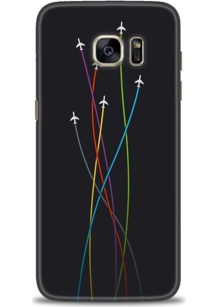 Samsung Galaxy S7 Edge Hd Baskılı Kılıf + Seramik Tam Kaplayan Ekran Koruyucu 385