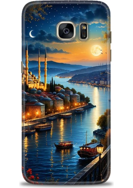 Samsung Galaxy S7 Edge Hd Baskılı Kılıf + Seramik Tam Kaplayan Ekran Koruyucu 222