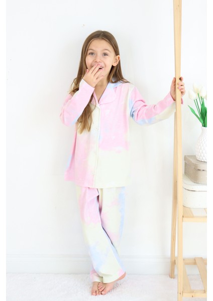 Kız Çocuk Pamuklu Düğmeli Pijama Takımı indirimleri