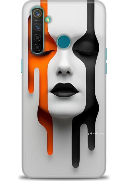 Realme 5 Pro Kılıf Hd Baskılı Kılıf + Seramik Tam Kaplayan Ekran Koruyucu 143