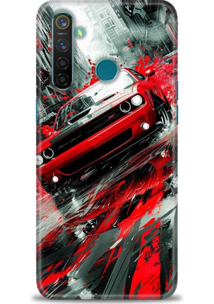 Realme 5 Pro Kılıf Hd Baskılı Kılıf + Seramik Tam Kaplayan Ekran Koruyucu 106