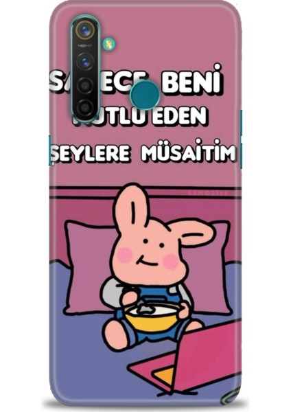 Realme 5 Pro Kılıf Hd Baskılı Kılıf + Seramik Tam Kaplayan Ekran Koruyucu 166
