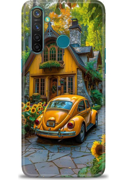 Realme 5 Pro Kılıf Hd Baskılı Kılıf + Seramik Tam Kaplayan Ekran Koruyucu 110