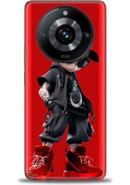 Realme 11 Pro Plus Kılıf Hd Baskılı Kılıf + Seramik Tam Kaplayan Ekran Koruyucu 250