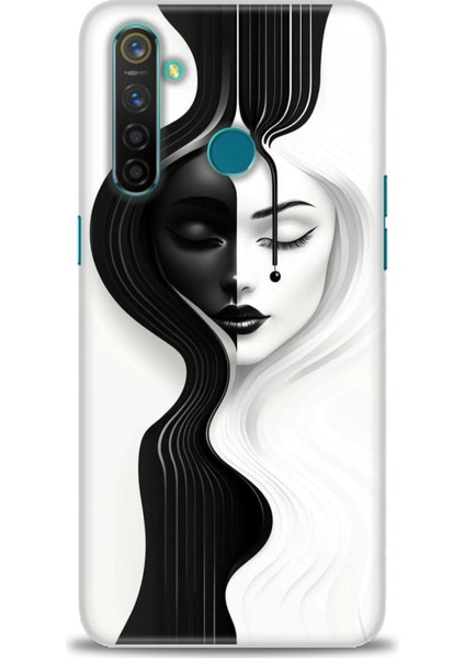 Realme 5 Pro Kılıf Hd Baskılı Kılıf + Seramik Tam Kaplayan Ekran Koruyucu 144