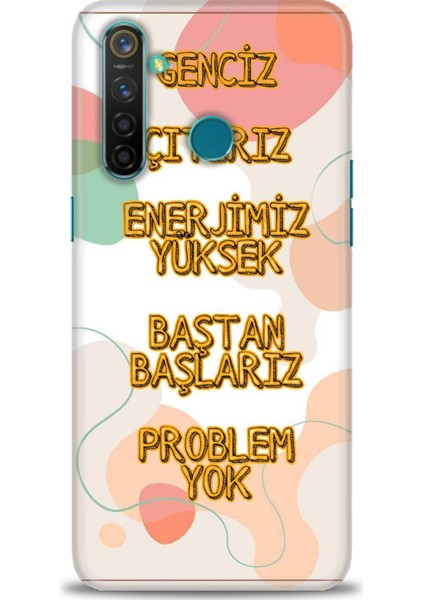 Realme 5 Pro Kılıf Hd Baskılı Kılıf + Seramik Tam Kaplayan Ekran Koruyucu 170