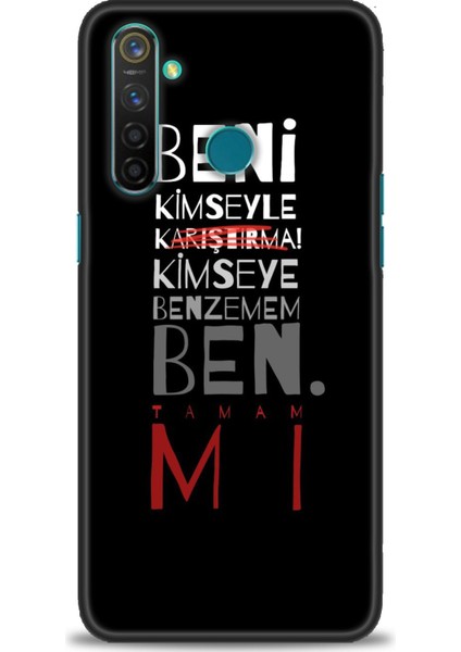 Realme 5 Pro Kılıf Hd Baskılı Kılıf + Seramik Tam Kaplayan Ekran Koruyucu 396