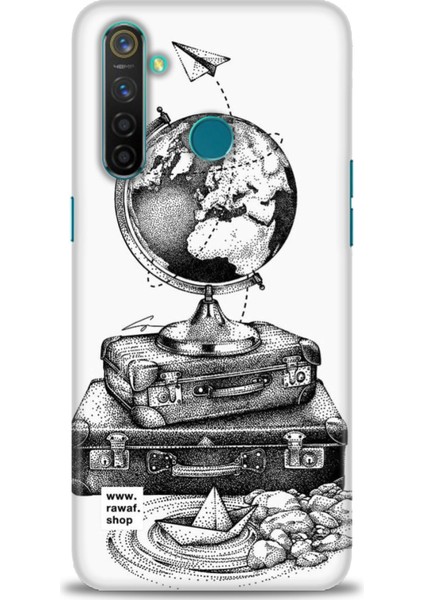 Realme 5 Pro Kılıf Hd Baskılı Kılıf + Seramik Tam Kaplayan Ekran Koruyucu 83