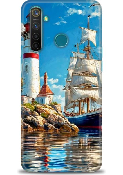 Realme 5 Pro Kılıf Hd Baskılı Kılıf + Seramik Tam Kaplayan Ekran Koruyucu 239
