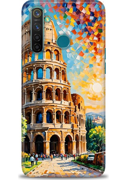Realme 5 Pro Kılıf Hd Baskılı Kılıf + Seramik Tam Kaplayan Ekran Koruyucu 262