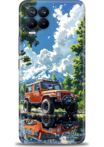 Realme 8 Kılıf Hd Baskılı Kılıf + Seramik Tam Kaplayan Ekran Koruyucu 107