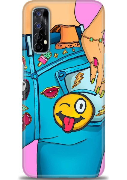 Realme 7 Kılıf Hd Baskılı Kılıf + Seramik Tam Kaplayan Ekran Koruyucu 448