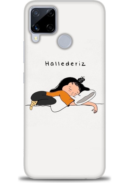 Realme C15 Kılıf Hd Baskılı Kılıf + Seramik Tam Kaplayan Ekran Koruyucu 164