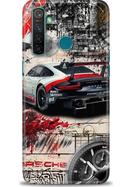 Realme 5 Pro Kılıf Hd Baskılı Kılıf + Seramik Tam Kaplayan Ekran Koruyucu 484