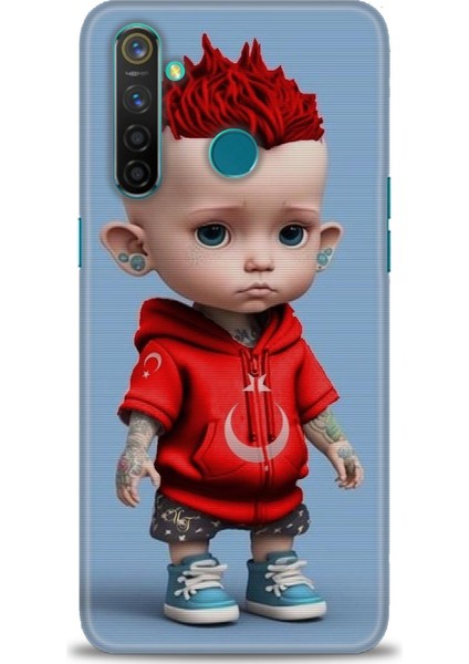 Realme 5 Pro Kılıf Hd Baskılı Kılıf + Seramik Tam Kaplayan Ekran Koruyucu 242