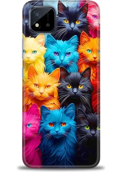 Realme C11 2021 Kılıf Hd Baskılı Kılıf + Seramik Tam Kaplayan Ekran Koruyucu 70