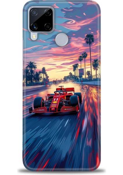 Realme C15 Kılıf Hd Baskılı Kılıf + Seramik Tam Kaplayan Ekran Koruyucu 102