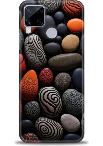 Realme C15 Kılıf Hd Baskılı Kılıf + Seramik Tam Kaplayan Ekran Koruyucu 344