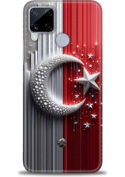 Realme C15 Kılıf Hd Baskılı Kılıf + Seramik Tam Kaplayan Ekran Koruyucu 40
