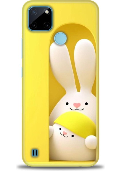 Realme C21Y Kılıf Hd Baskılı Kılıf + Seramik Tam Kaplayan Ekran Koruyucu 76