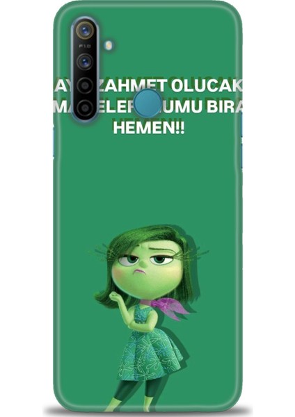 Realme C3 Kılıf Hd Baskılı Kılıf + Seramik Tam Kaplayan Ekran Koruyucu 154