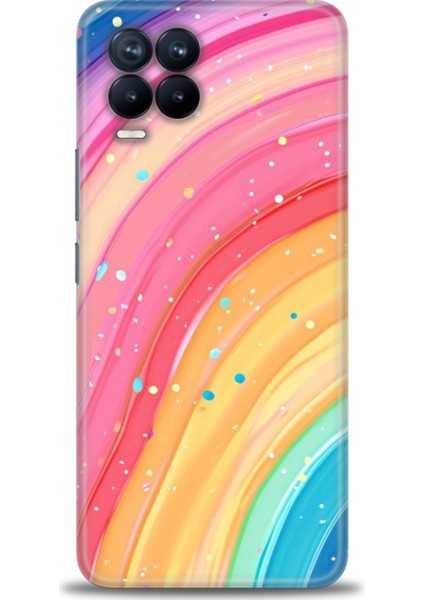 Realme 8 Kılıf Hd Baskılı Kılıf + Seramik Tam Kaplayan Ekran Koruyucu 415