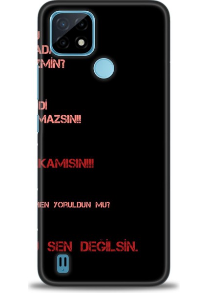 Realme C21 Kılıf Hd Baskılı Kılıf + Seramik Tam Kaplayan Ekran Koruyucu 391