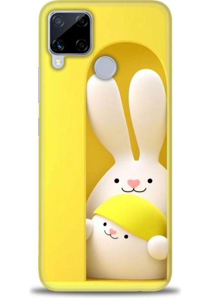 Realme C15 Kılıf Hd Baskılı Kılıf + Seramik Tam Kaplayan Ekran Koruyucu 76