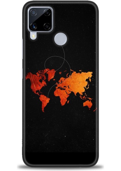Realme C15 Kılıf Hd Baskılı Kılıf + Seramik Tam Kaplayan Ekran Koruyucu 384
