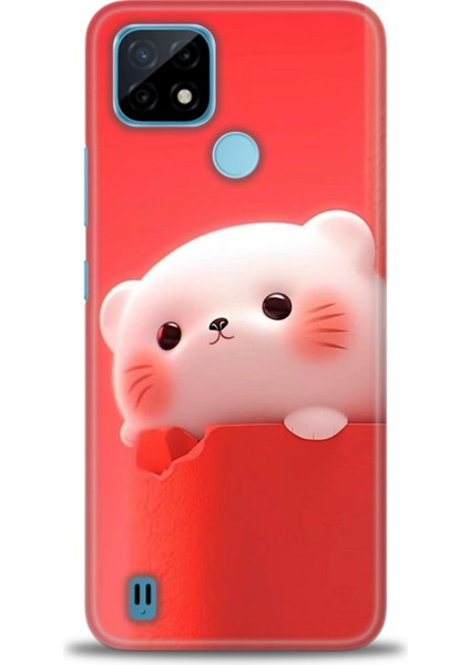 Realme C21 Kılıf Hd Baskılı Kılıf + Seramik Tam Kaplayan Ekran Koruyucu 75