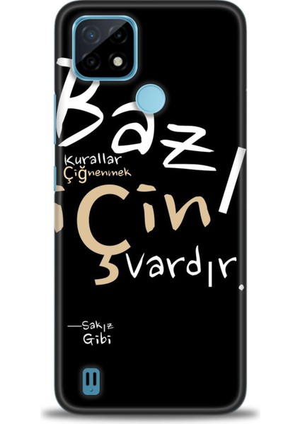 Realme C21 Kılıf Hd Baskılı Kılıf + Seramik Tam Kaplayan Ekran Koruyucu 394