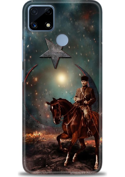 Realme C25S Kılıf Hd Baskılı Kılıf + Seramik Tam Kaplayan Ekran Koruyucu 25