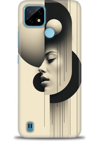 Realme C21 Kılıf Hd Baskılı Kılıf + Seramik Tam Kaplayan Ekran Koruyucu 149