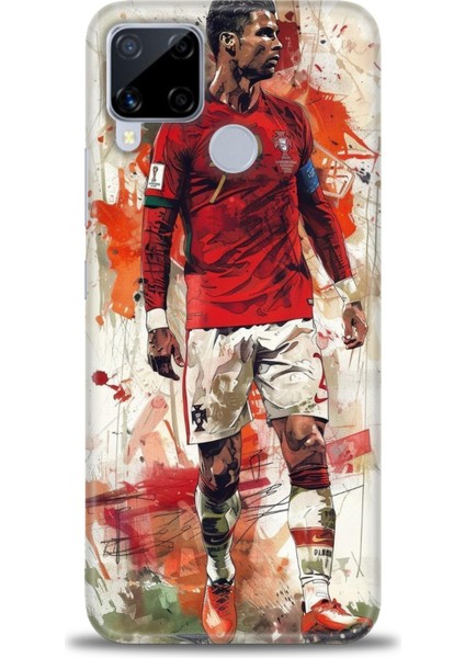 Realme C15 Kılıf Hd Baskılı Kılıf + Seramik Tam Kaplayan Ekran Koruyucu 2