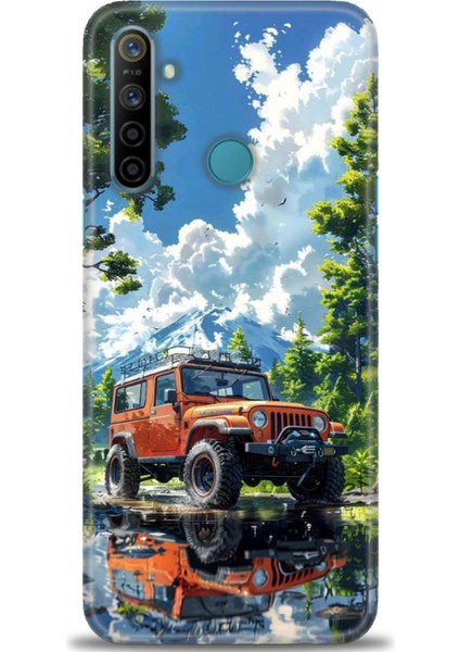 Realme C3 Kılıf Hd Baskılı Kılıf + Seramik Tam Kaplayan Ekran Koruyucu 107