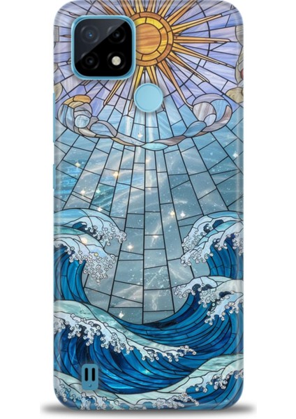 Realme C21 Kılıf Hd Baskılı Kılıf + Seramik Tam Kaplayan Ekran Koruyucu 336